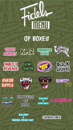 FIDELS QUARTER POUND  EXOTIC BUDS BOX